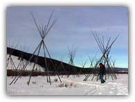 Nick explores the abandoned teepee skeletons of the Nez Perce