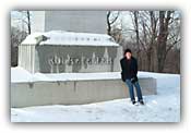 Even a visit to Rockefeller's grave in Cleveland was cold