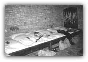 French soldiers who lived in the fort were given two feet of bed width each