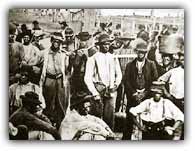 Some African American Slaves in Virginia after a long hard day