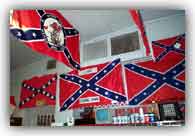 Confederate flags speckle the southern landscape