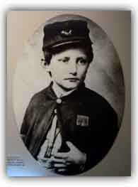 John Lincoln Clem - or Johnny Shiloh -- is said to be the youngest soldier ever to serve in the Civil War