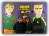 Stephanie hangs with Luis Martin, the workshop coordinator for El Museo del Barrio