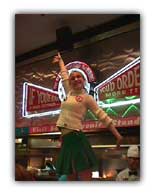 Kitty shakes it up at a 50's style Chicago hot spot
