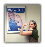 Rosie the Riveter, a symbol of working women in America.